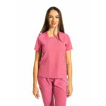Dynamic Shift women’s medical blouse with asymmetrical neckline