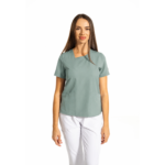 Dynamic Shift women’s medical blouse with asymmetrical neckline