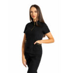 Elite Zip women’s medical blouse with mandarin collar