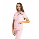 Elite Zip women’s medical blouse with mandarin collar