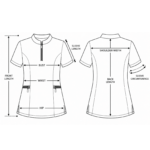 Elite Zip women’s medical blouse with mandarin collar