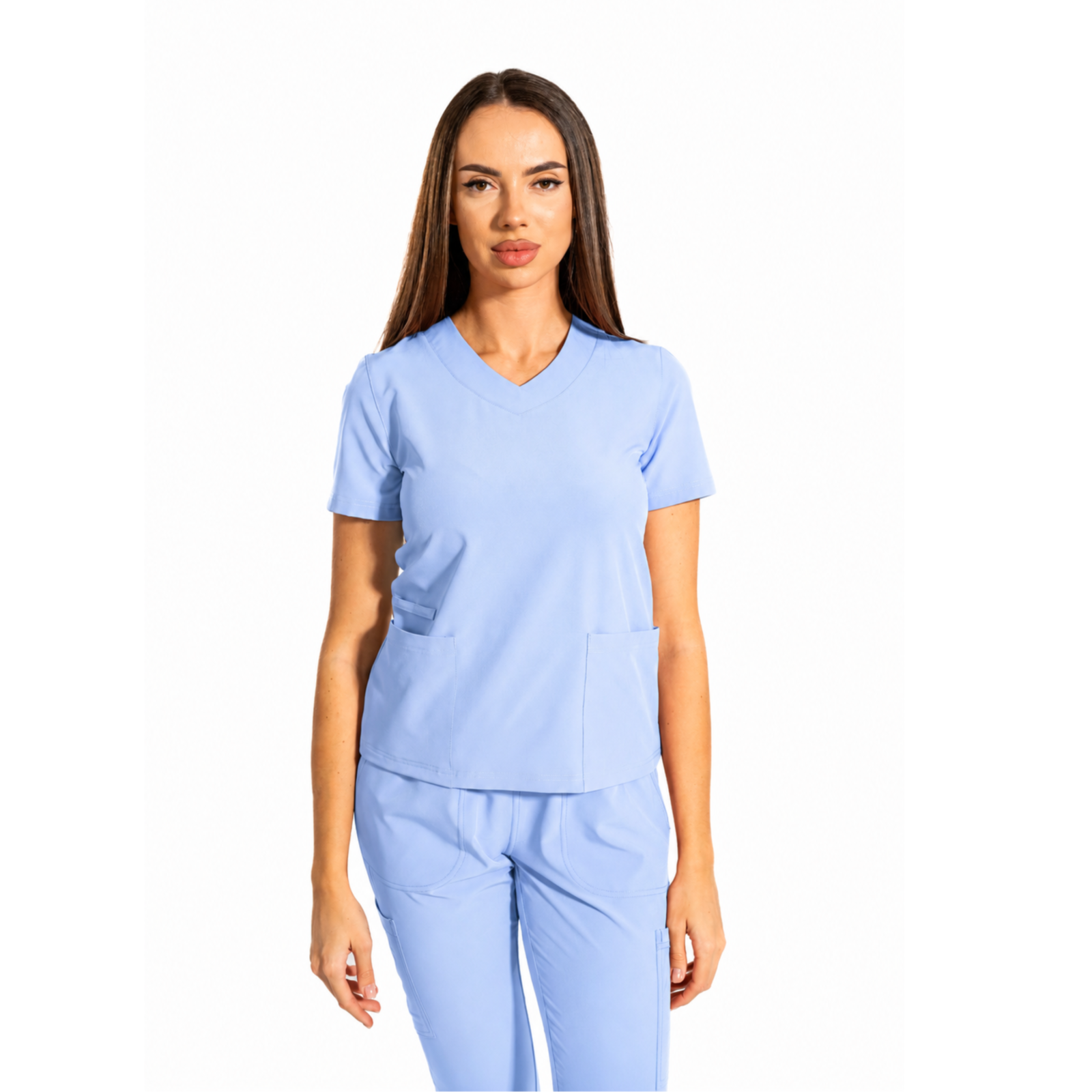 Essential Comfort women’s medical blouse with V-Neckline
