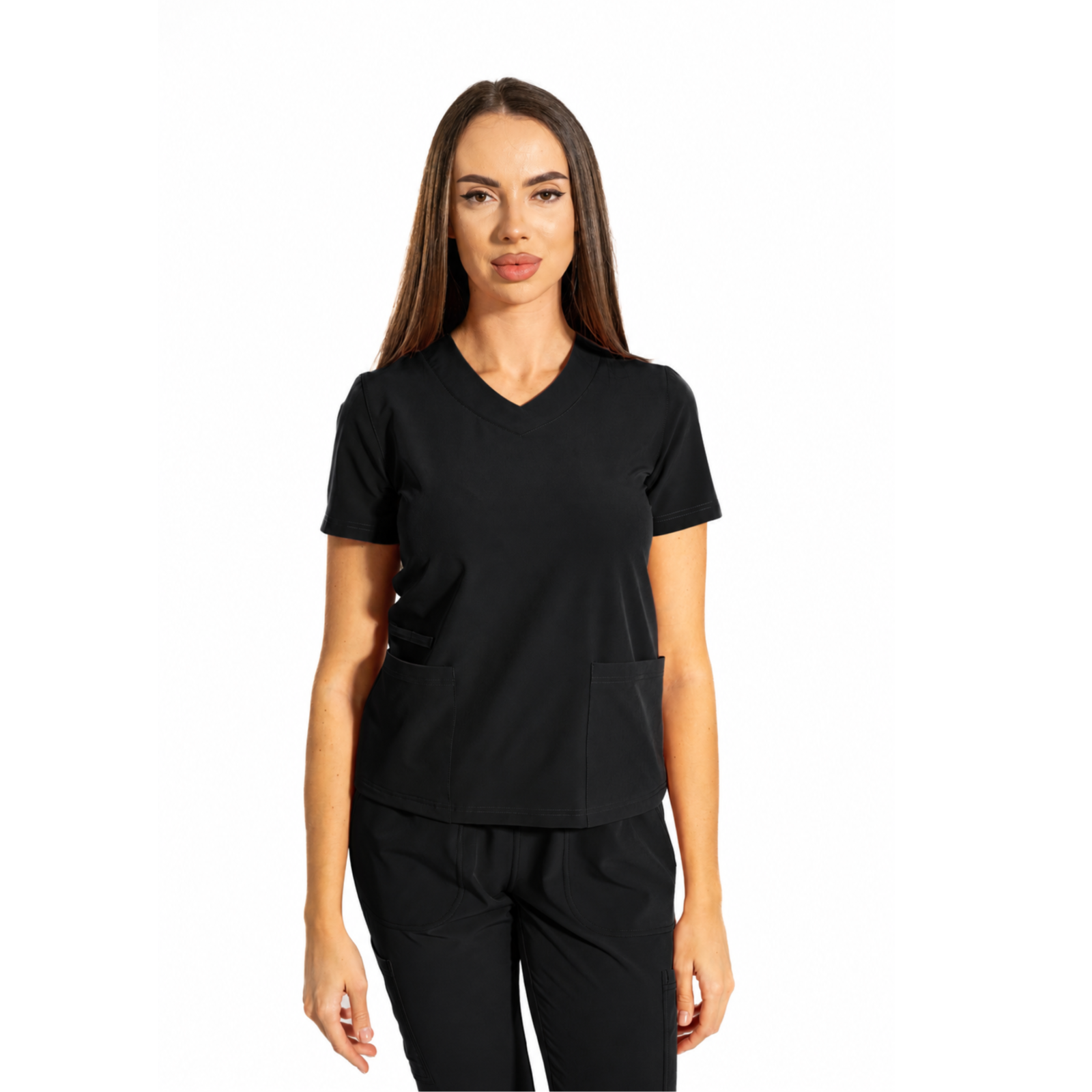 Essential Comfort women’s medical blouse with V-Neckline