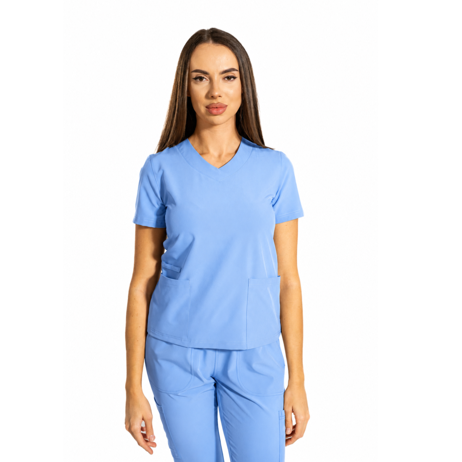 Essential Comfort women’s medical blouse with V-Neckline