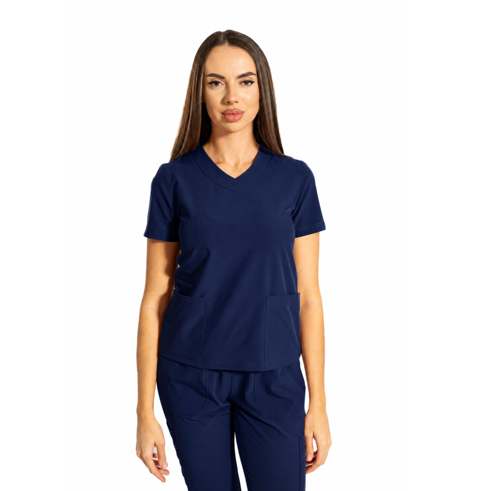 Essential Comfort women’s medical blouse with V-Neckline