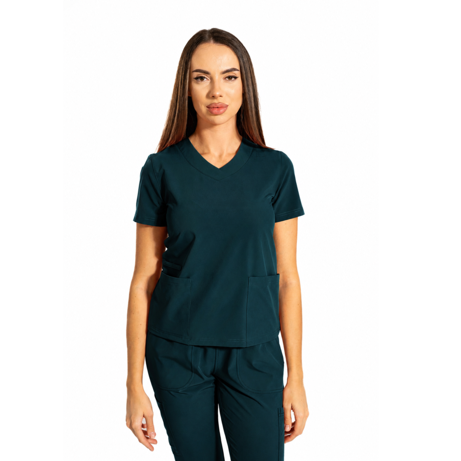 Essential Comfort women’s medical blouse with V-Neckline