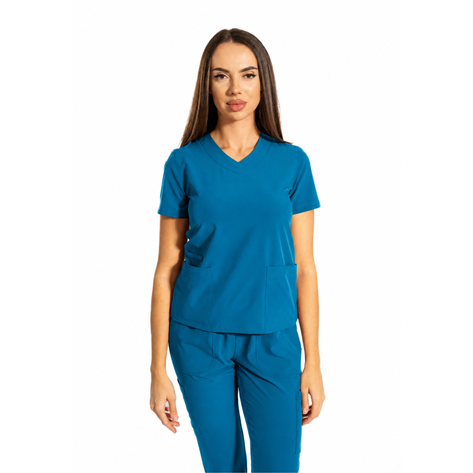 Essential Comfort women’s medical blouse with V-Neckline