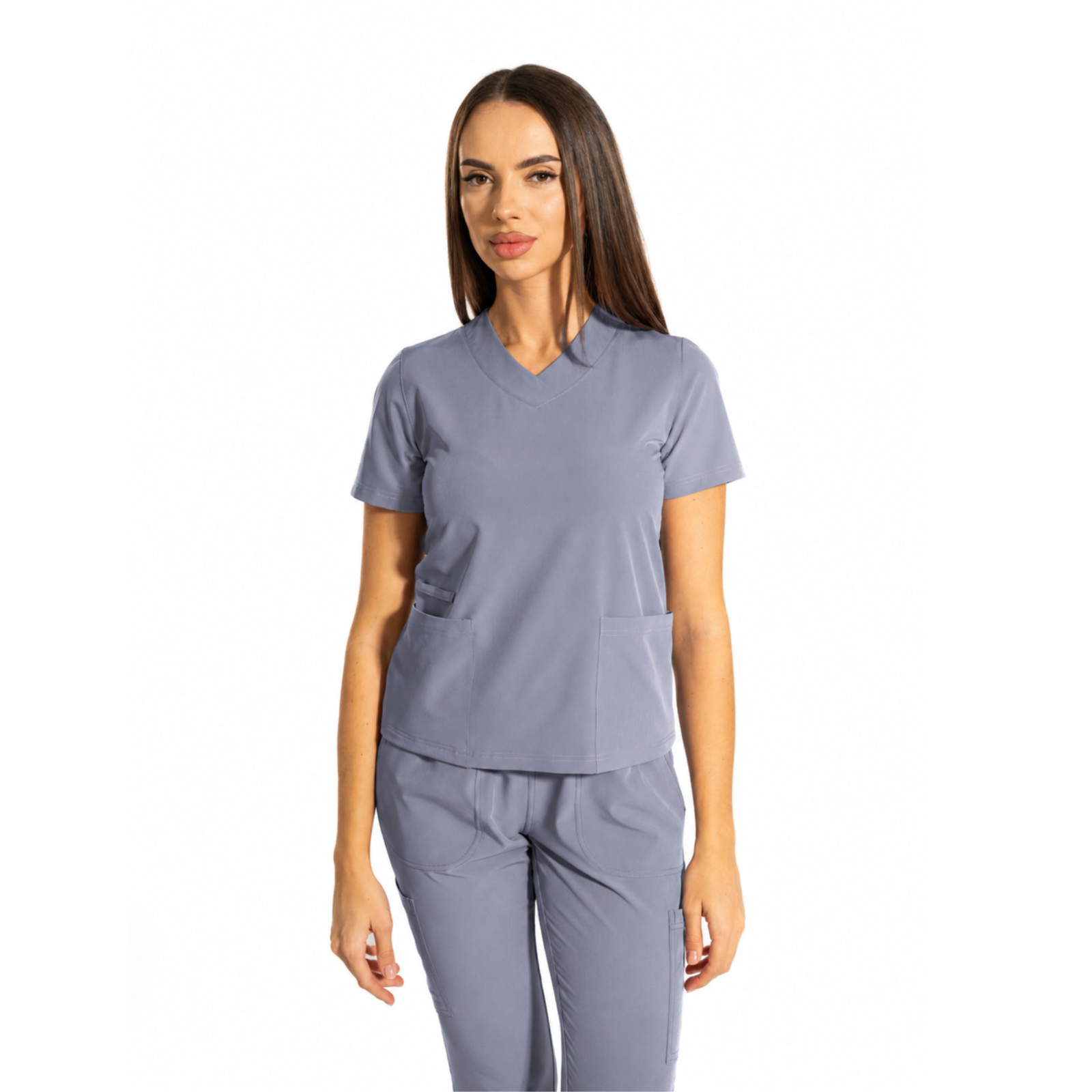 Essential Comfort women’s medical blouse with V-Neckline