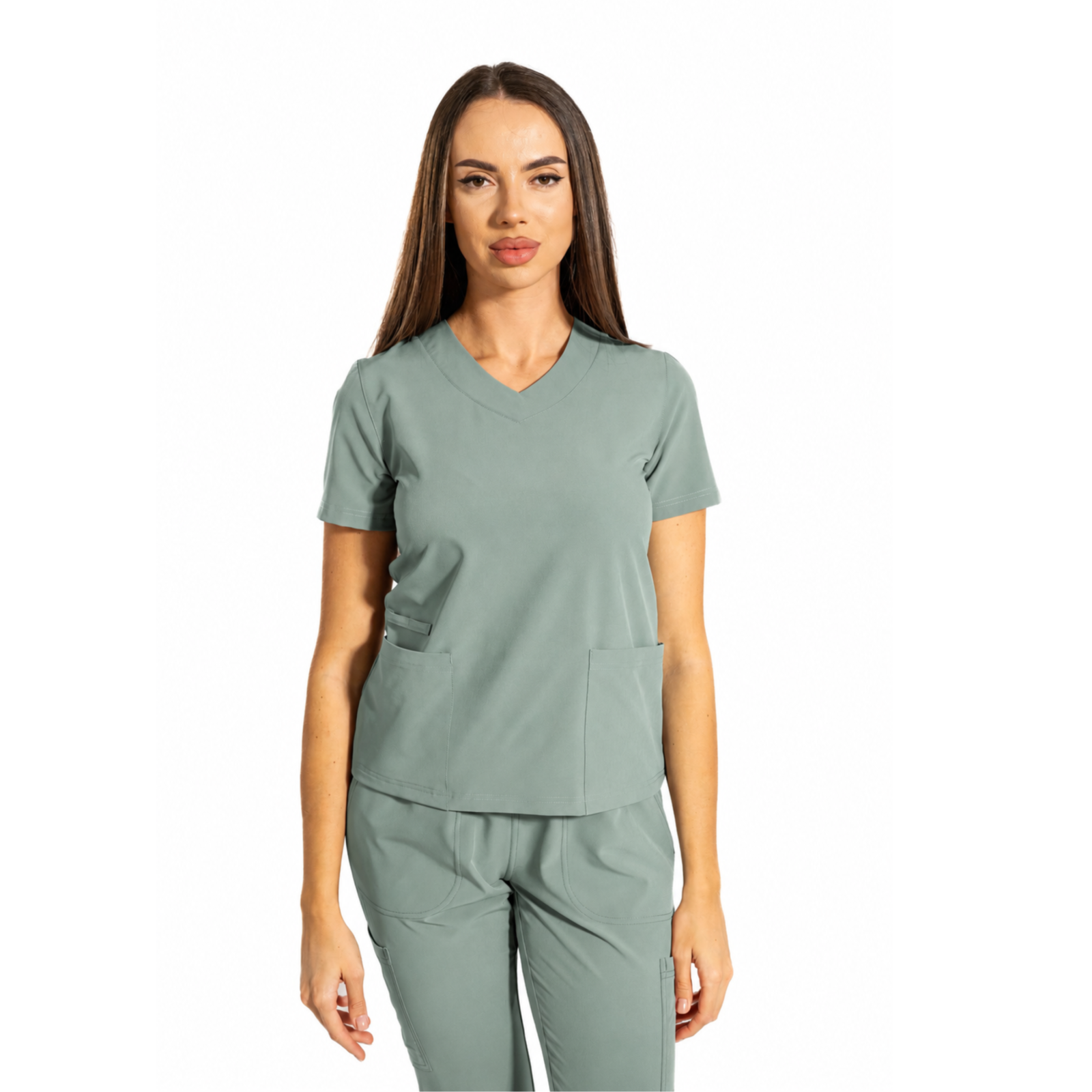 Essential Comfort women’s medical blouse with V-Neckline