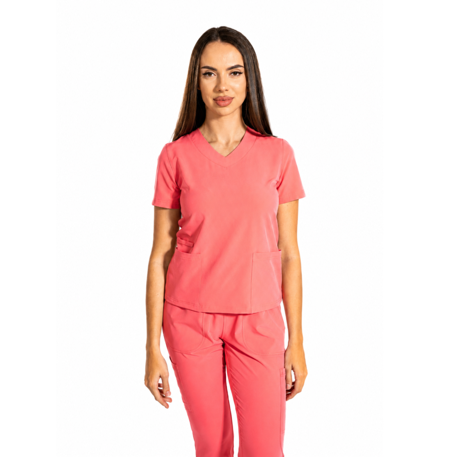 Essential Comfort women’s medical blouse with V-Neckline