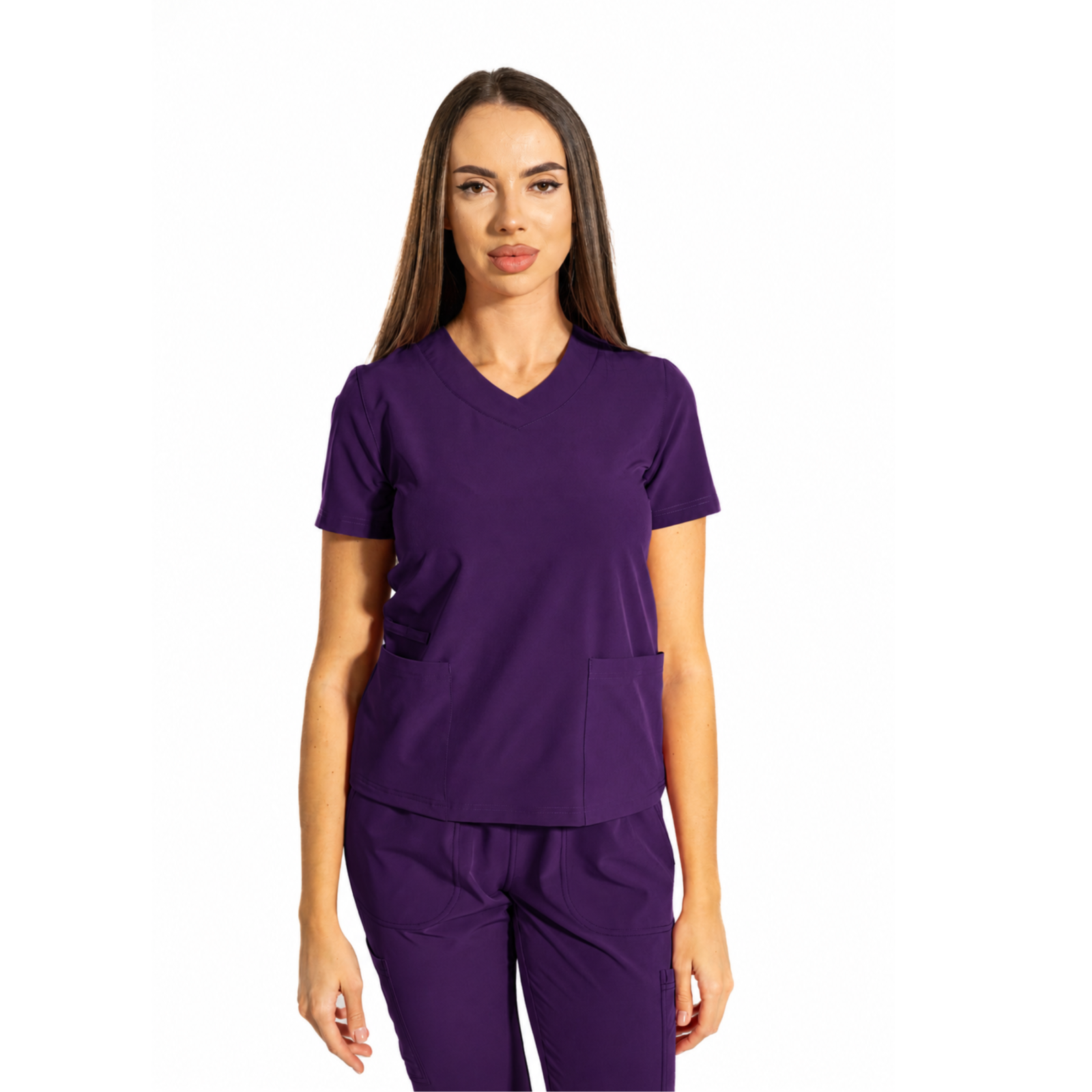 Essential Comfort women’s medical blouse with V-Neckline