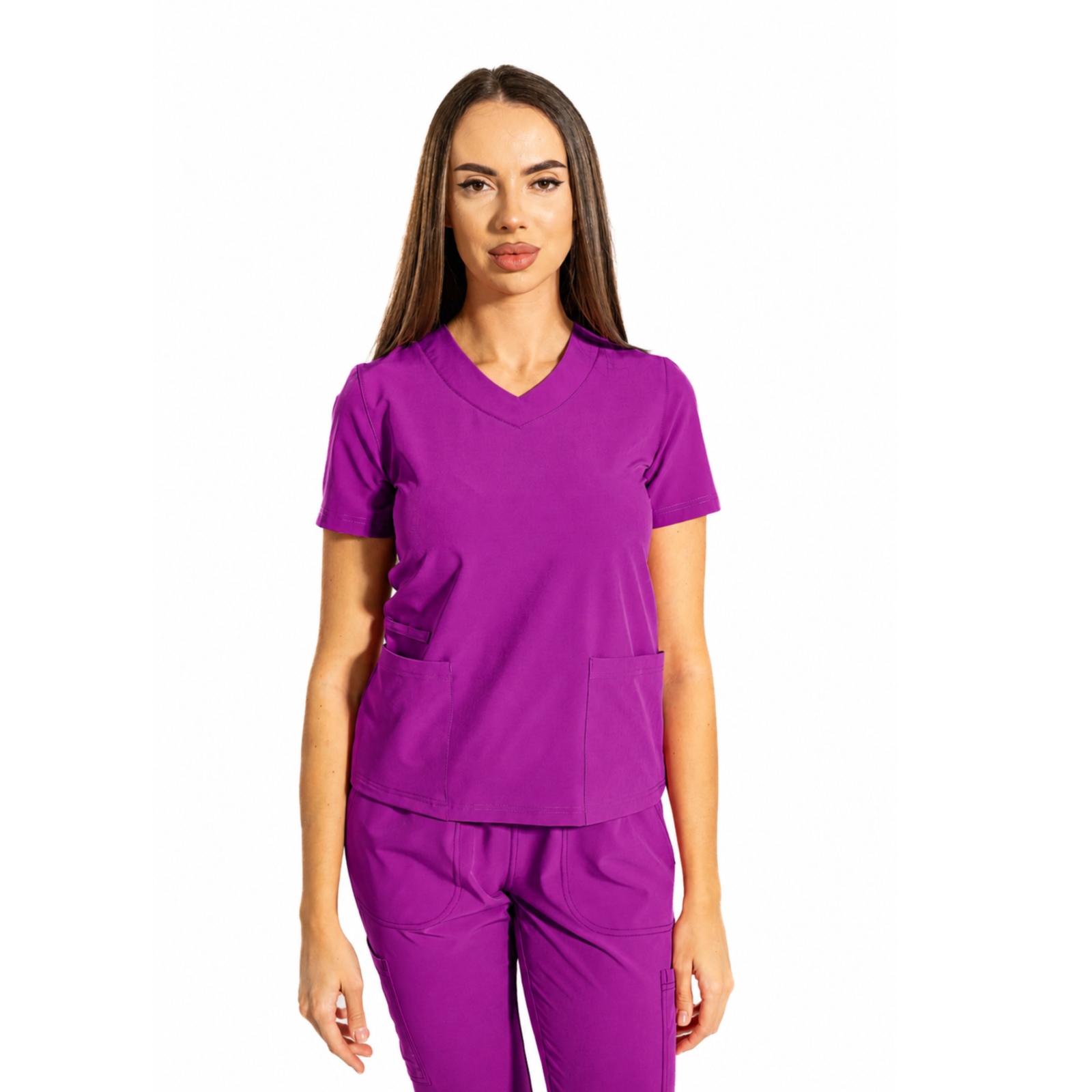 Essential Comfort women’s medical blouse with V-Neckline