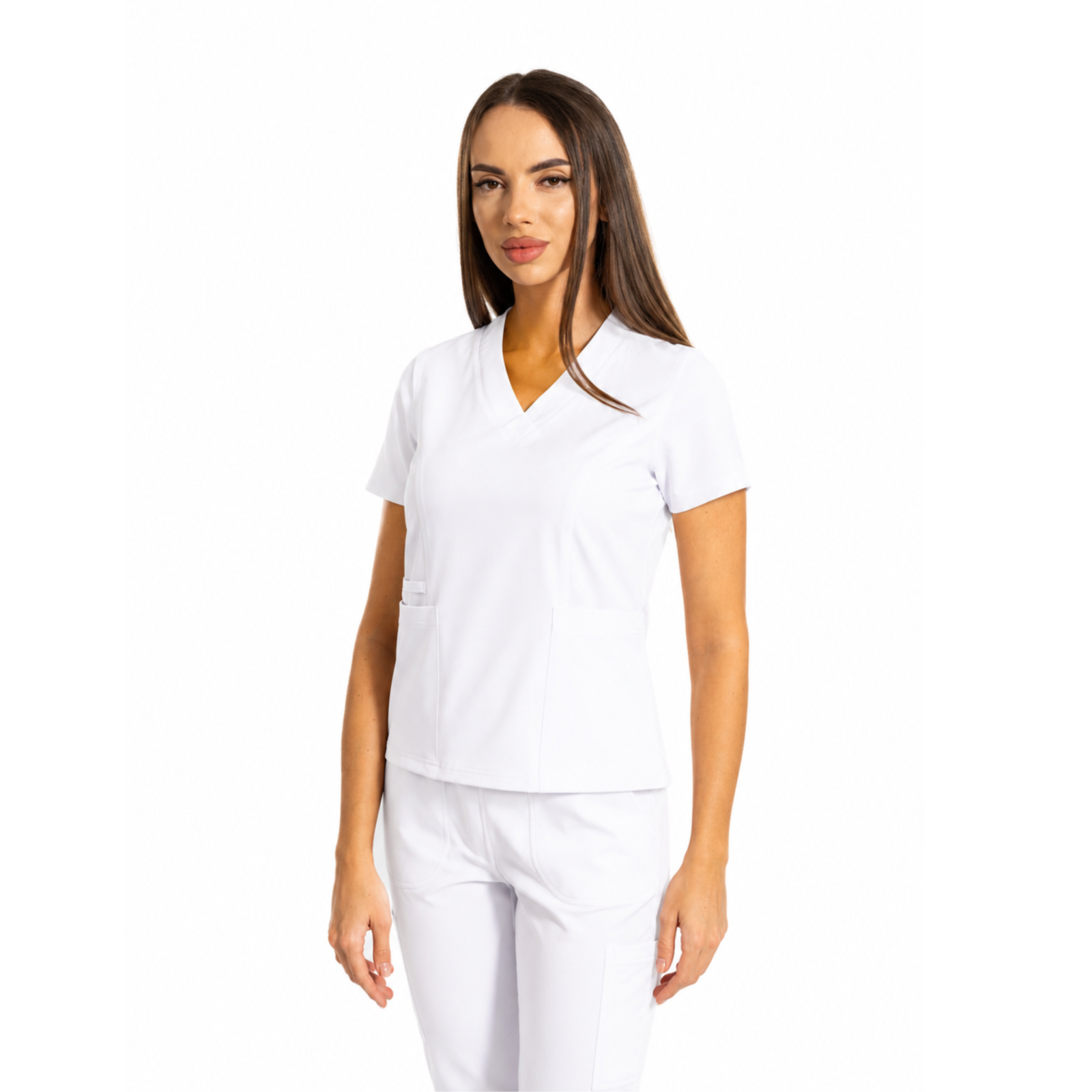 Essential Comfort women’s medical blouse with V-Neckline
