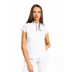 Urban Tech women’s medical blouse with mandarin collar and kangaroo pocket