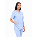 Smart Classic women’s medical blouse with wrap neckline