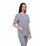 Smart Classic women’s medical blouse with wrap neckline