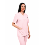 Smart Classic women’s medical blouse with wrap neckline