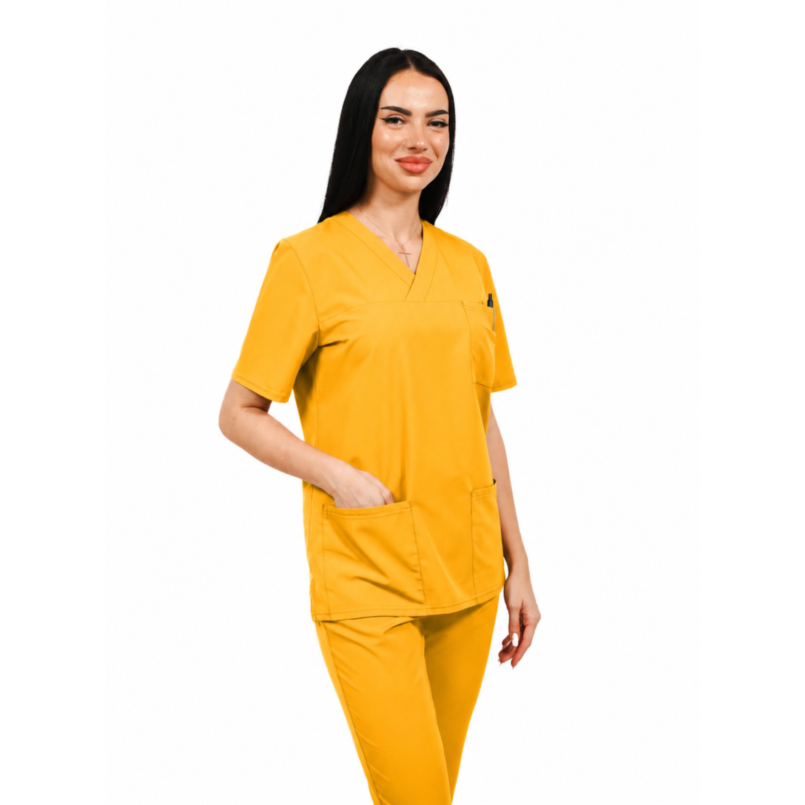 Smart Classic women’s medical blouse with wrap neckline