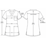 Smart Classic women’s medical blouse with wrap neckline
