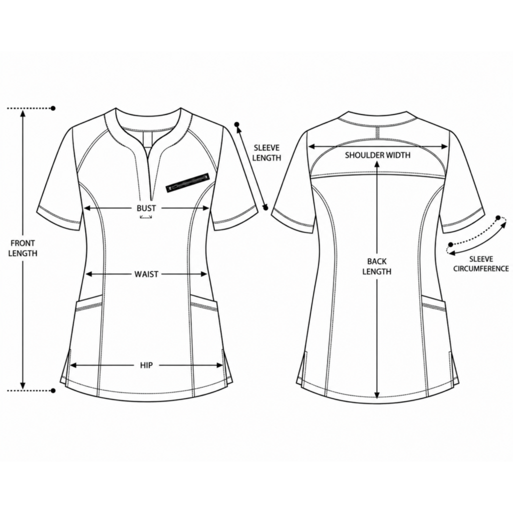 Tech-Smart women’s medical blouse